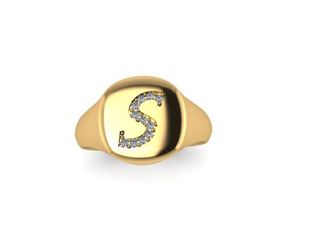 Jewelry Signature Ring 3D print model_5