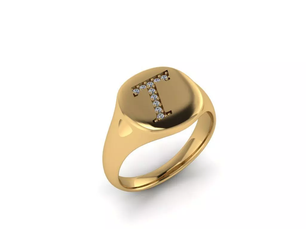 Jewelry Signature Ring 3D print model_0