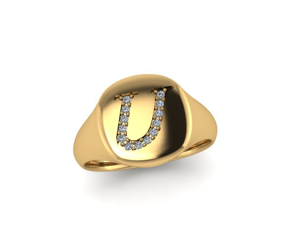 Jewelry Signature Ring 3D print model_1
