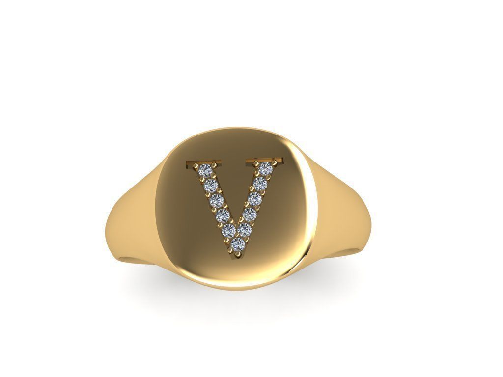 Jewelry Signature Ring 3D print model_3
