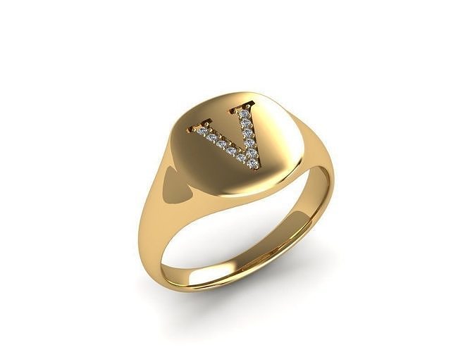 Jewelry Signature Ring 3D print model