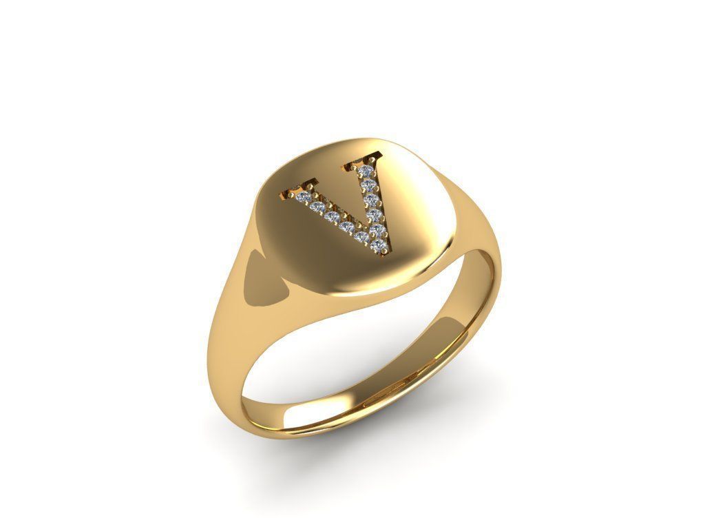 Jewelry Signature Ring 3D print model_4
