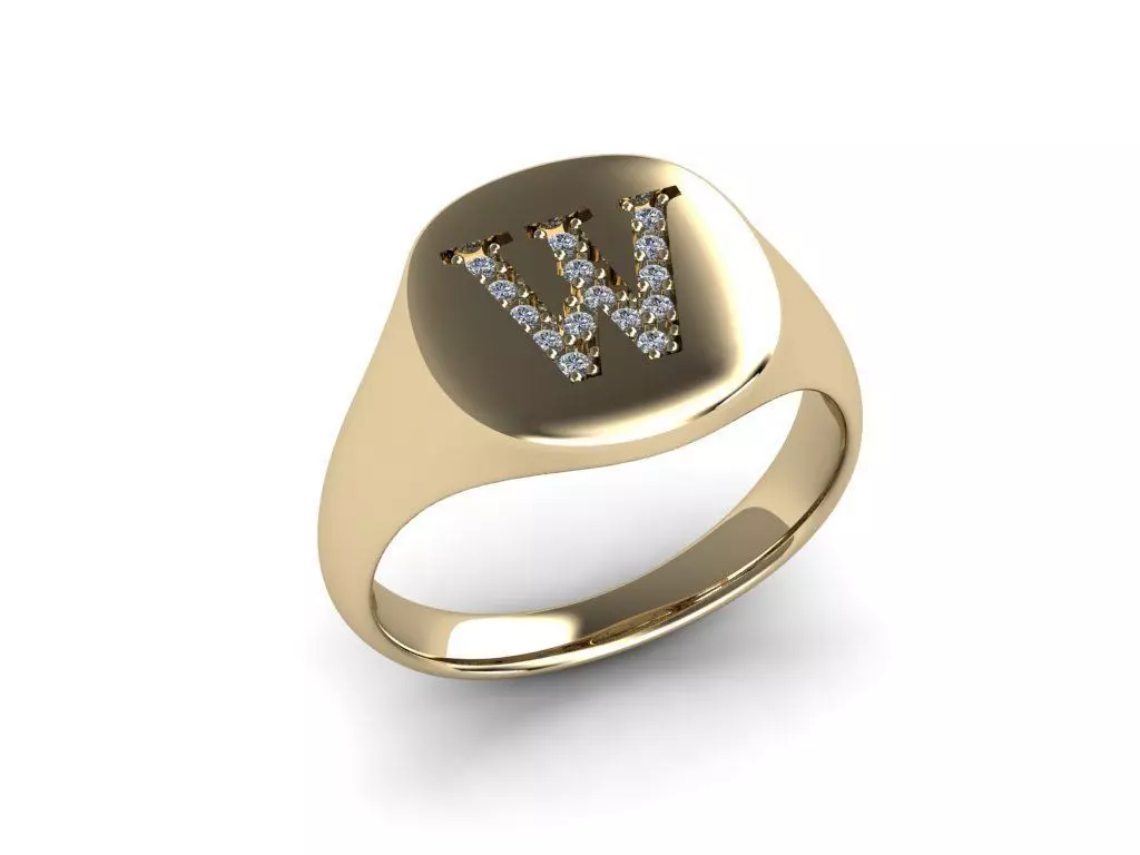Jewelry Signature Ring 3D print model_0