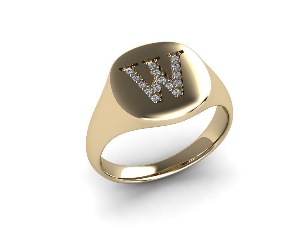 Jewelry Signature Ring 3D print model_3