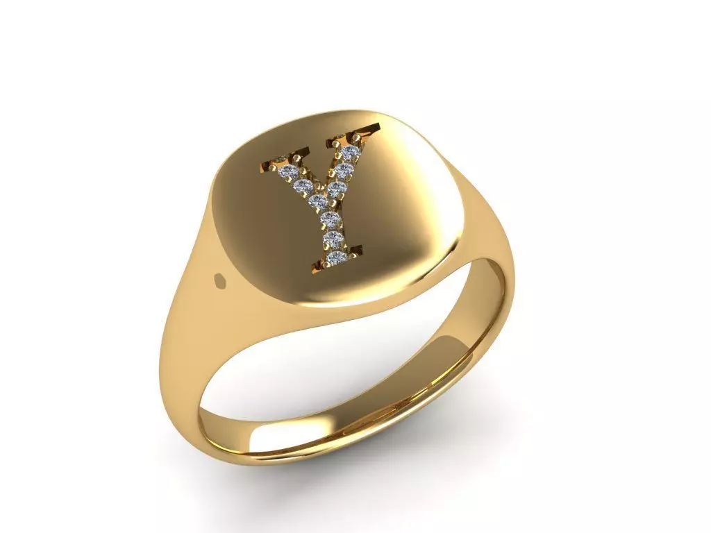 Jewelry Signature Ring 3D print model_0