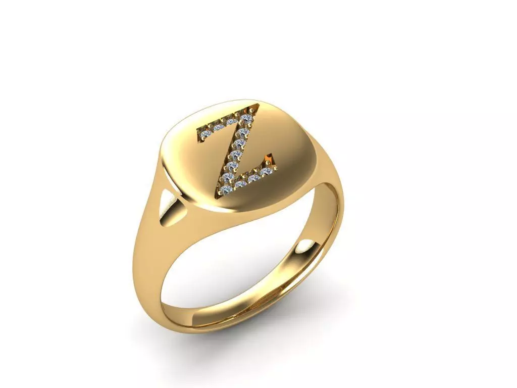 Jewelry Signature Ring 3D print model_0