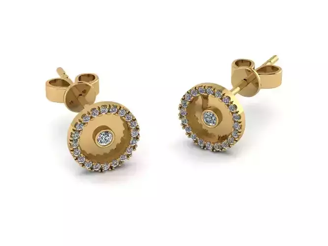 Earrings pair of diamond stud