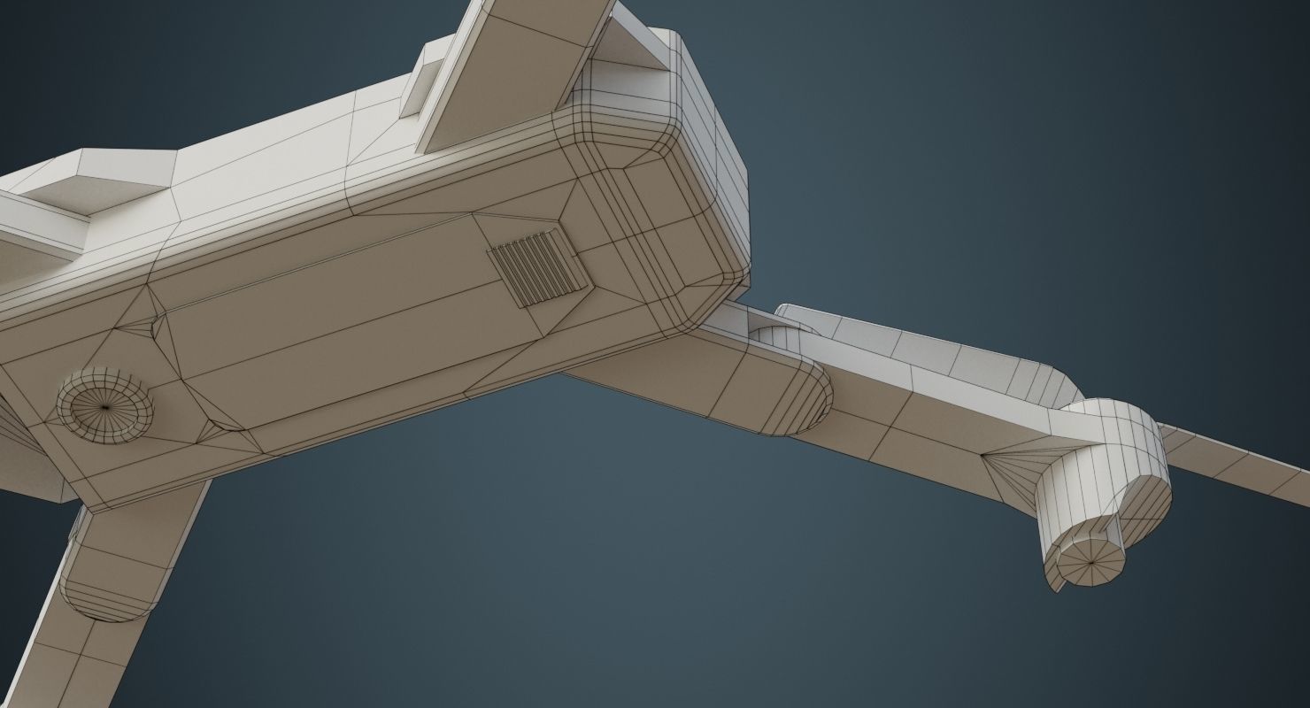 Quadcopter 1 Untextured 3D model_6