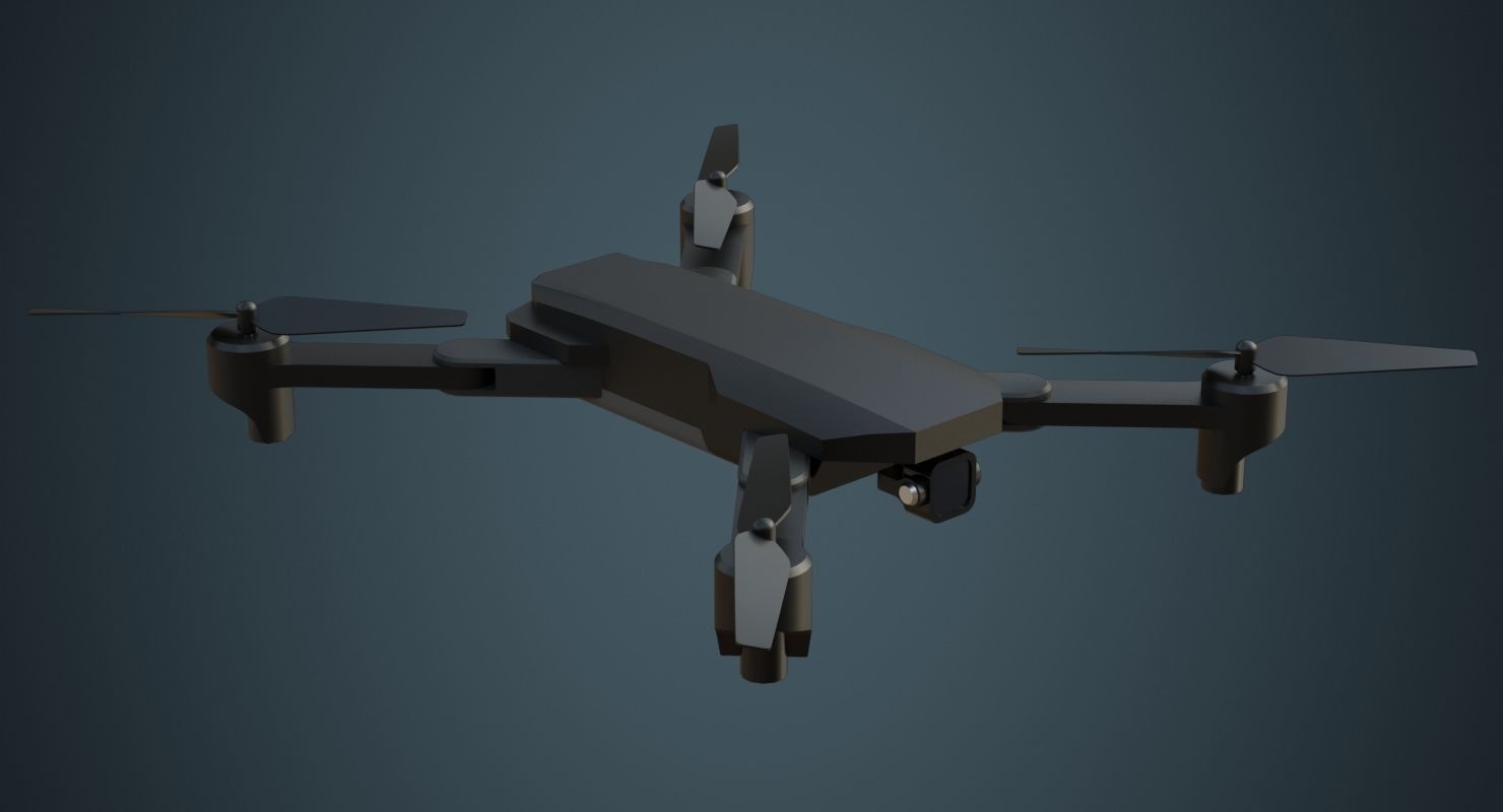 Quadcopter 1 Untextured 3D model_1