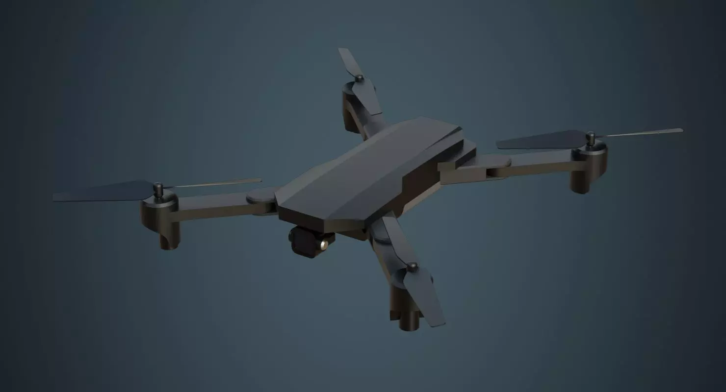 Quadcopter 1 Untextured 3D model_0