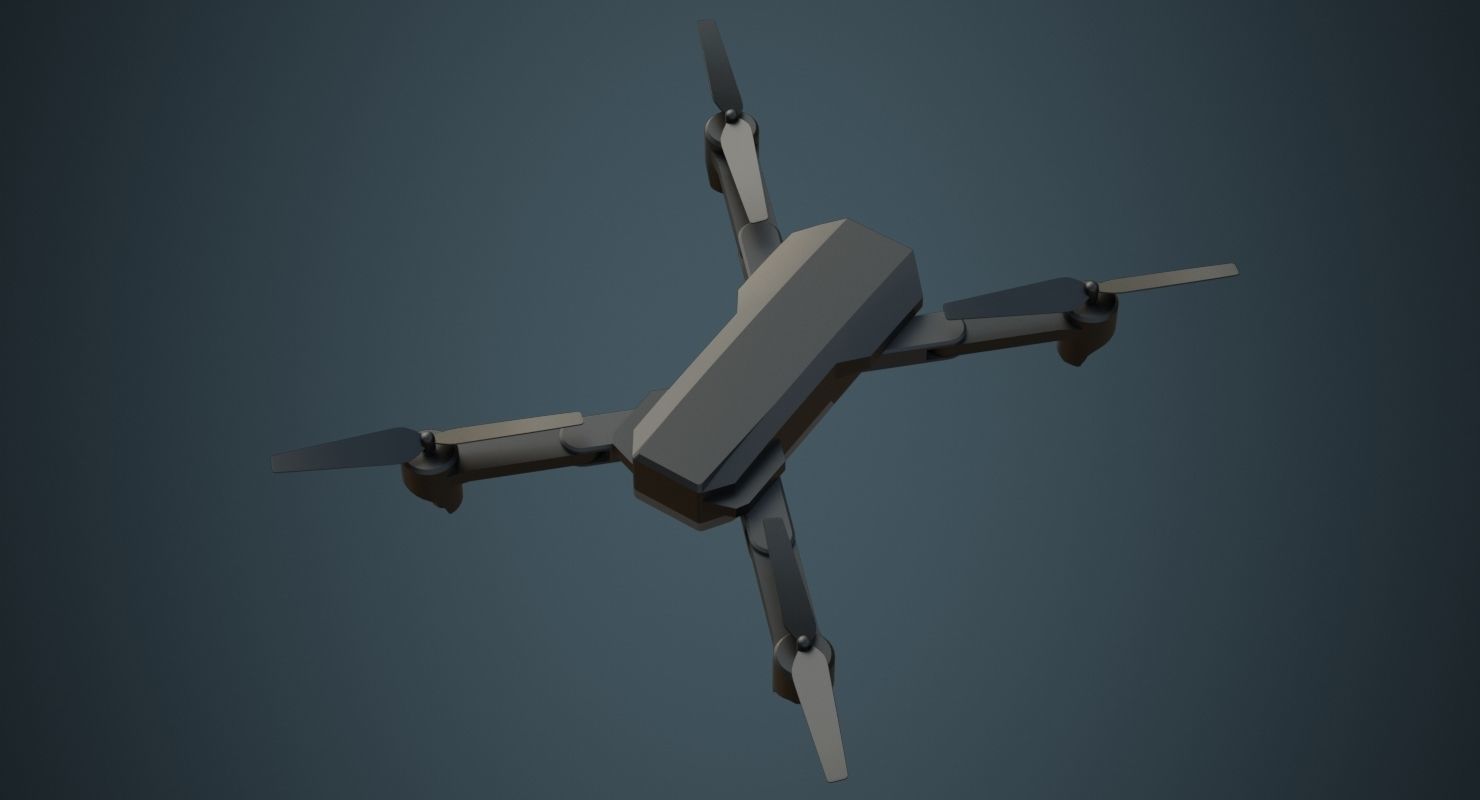 Quadcopter 1 Untextured 3D model_2