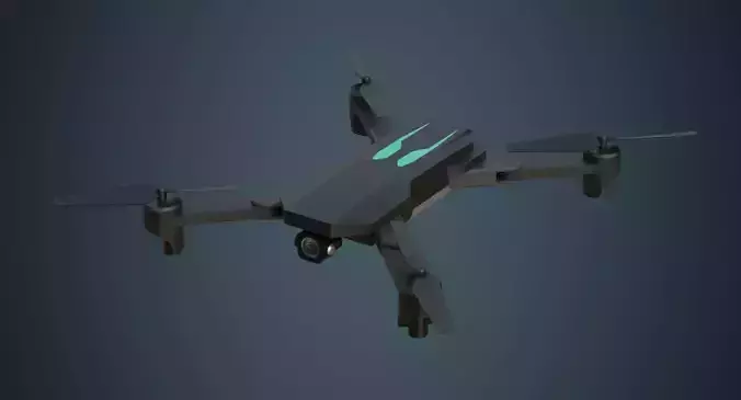 Quadcopter 1A Low-poly 3D model