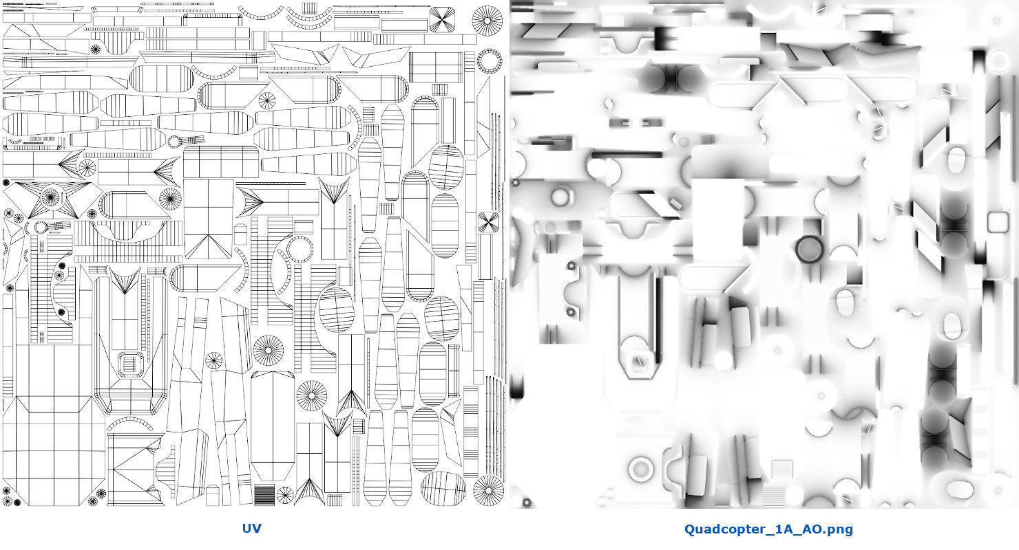 Quadcopter 1A Low-poly 3D model_7