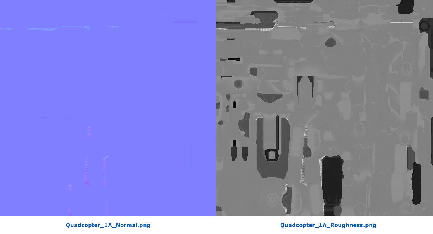 Quadcopter 1A Low-poly 3D model_9