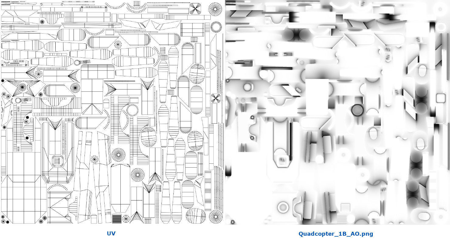 Quadcopter 1B Low-poly 3D model_7