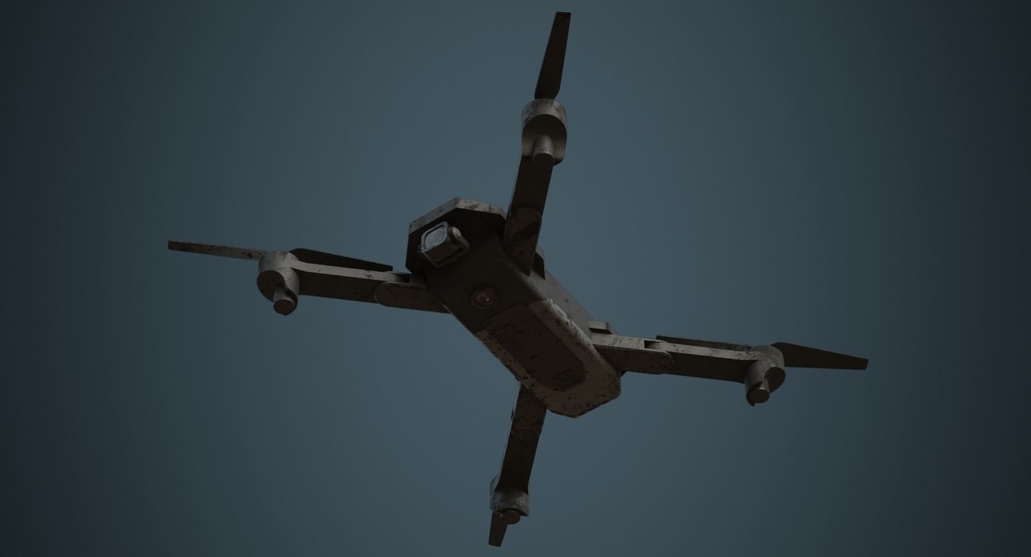 Quadcopter 1B Low-poly 3D model_4