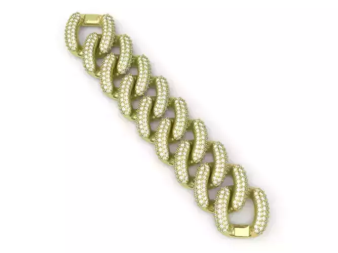 Chain bracelet nailed diamong