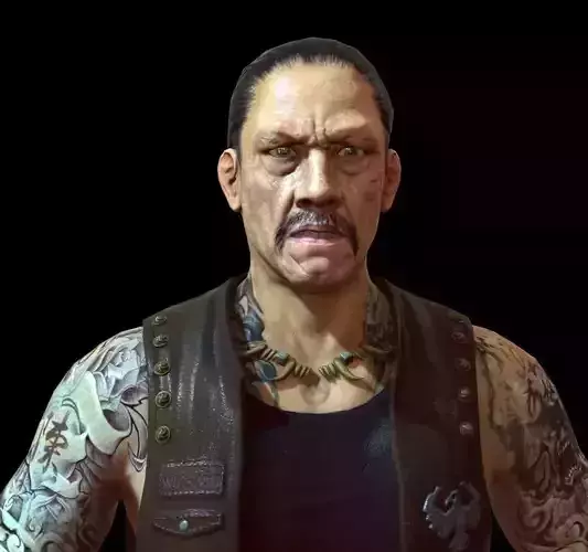 Danny Trejo game res model Low-poly 3D model