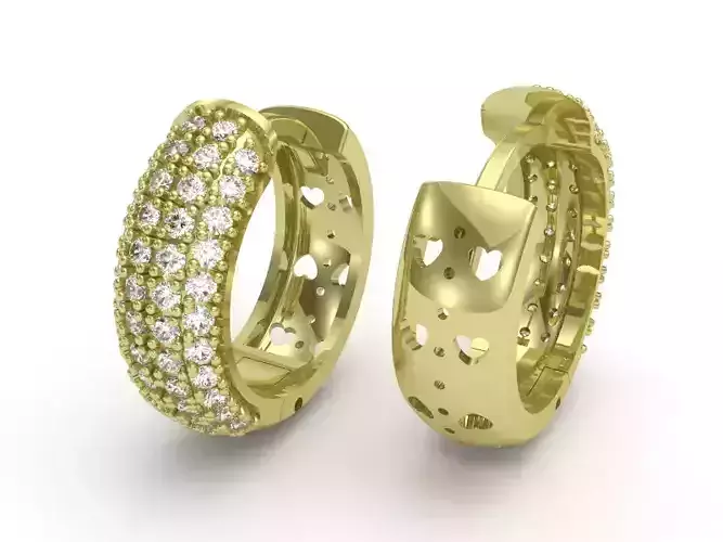 Earring bombe nailed diamond