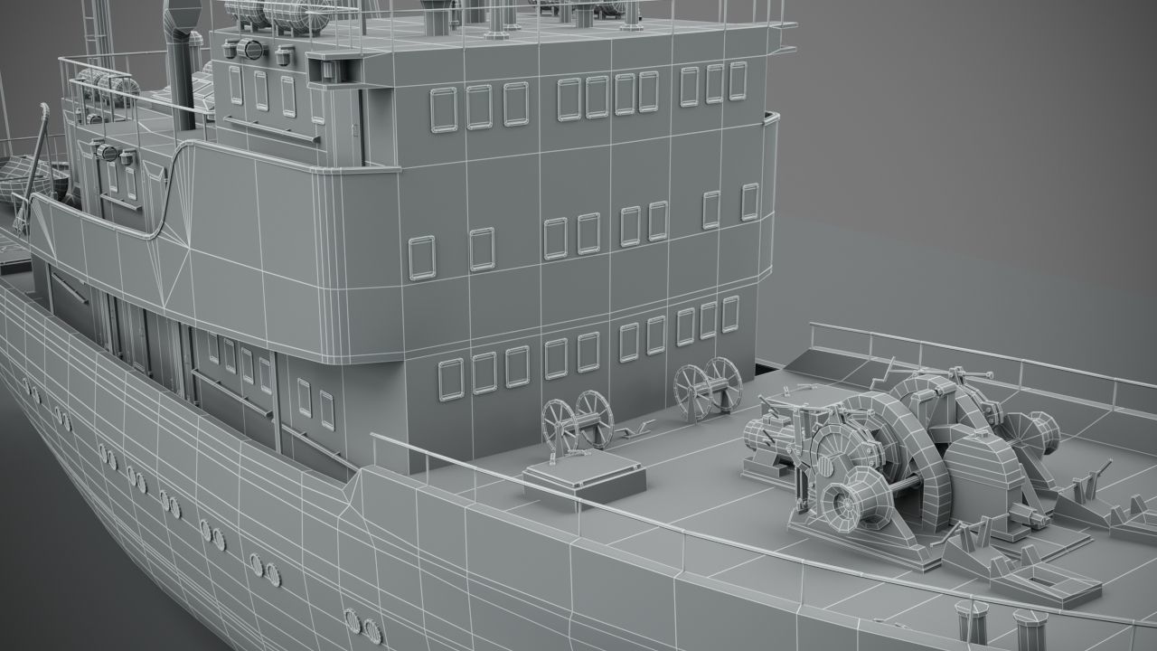 Old rusted abandoned vessel 3D model_12