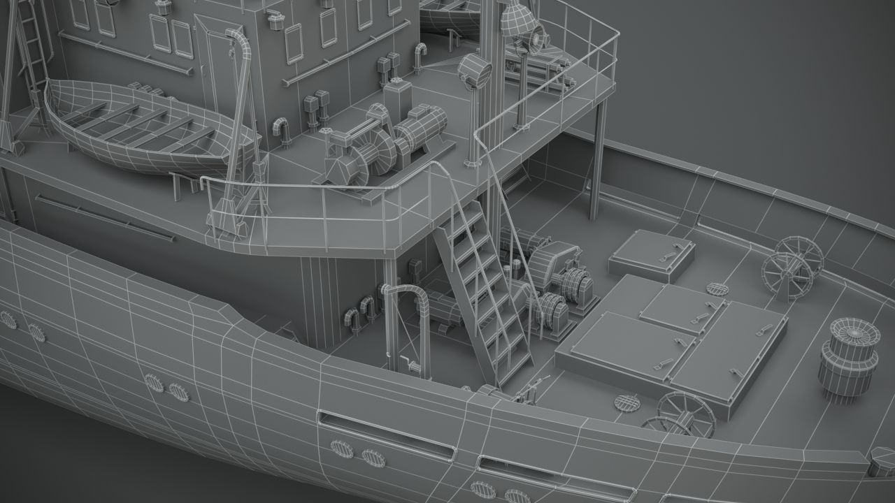 Old rusted abandoned vessel 3D model_11