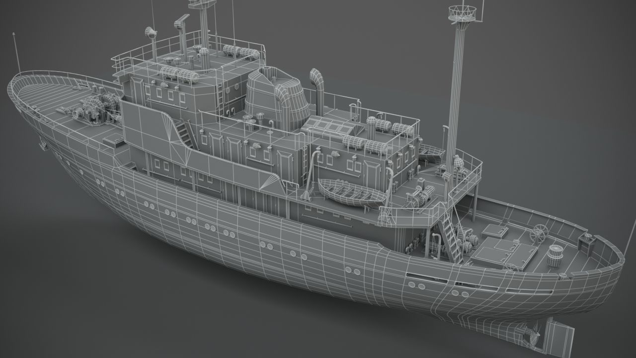 Old rusted abandoned vessel 3D model_10