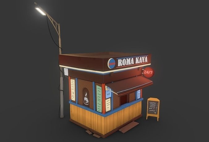 Roma Kava Coffe Free low-poly 3D model