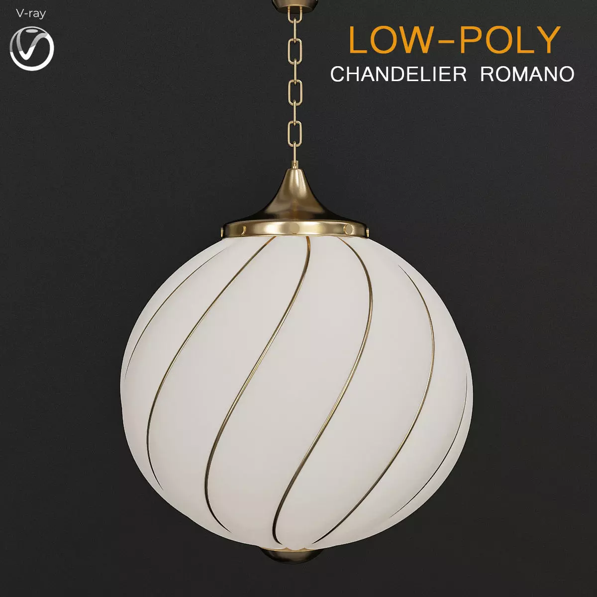 CHANDELIER ROMANO 3d model Low-poly 3D model_0