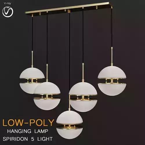 HANGING LAMP SPIRIDON 5 LIGHT 3d model