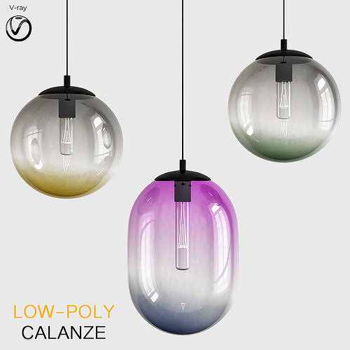 Calanze chandelier 3d model Low-poly 3D model