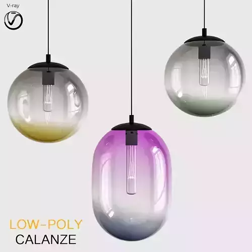 Calanze chandelier 3d model Low-poly 3D model