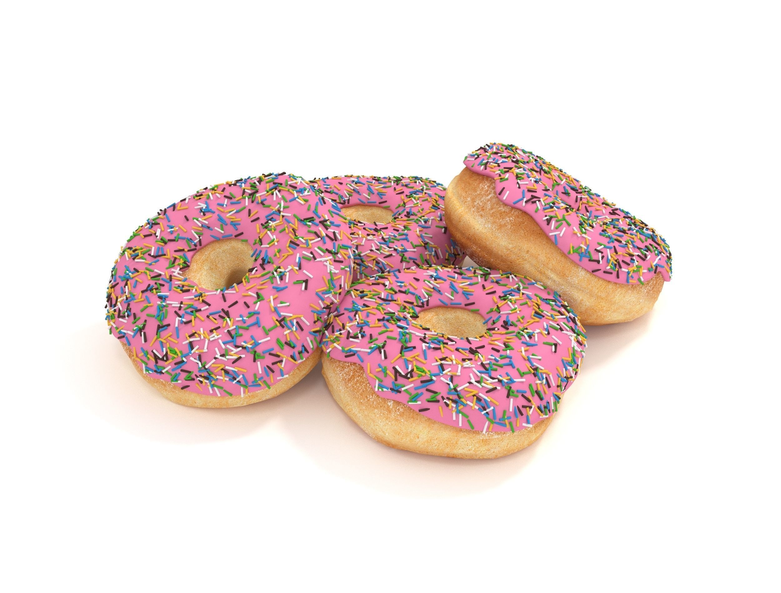 Donuts sprinkled 3D model_5