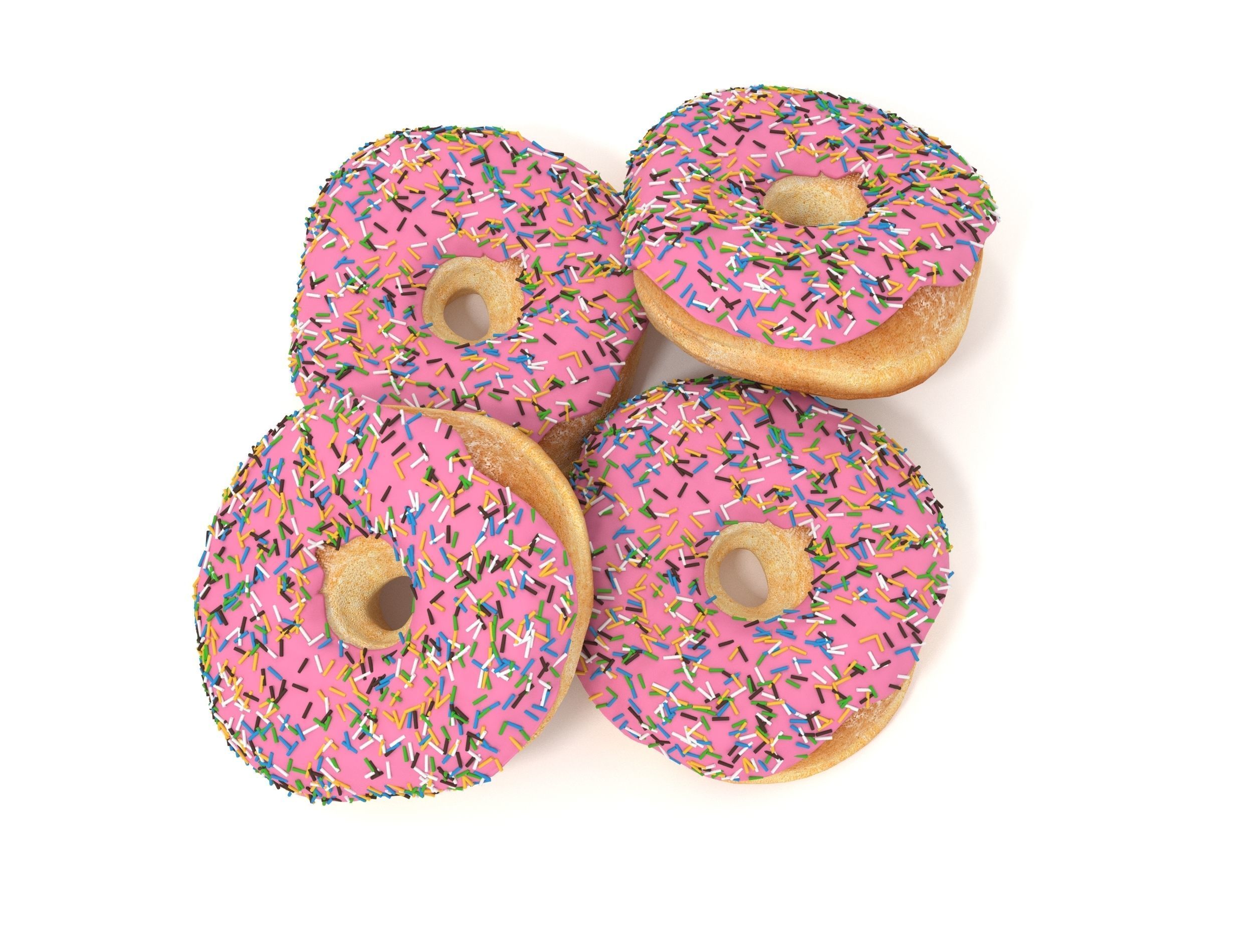 Donuts sprinkled 3D model_8