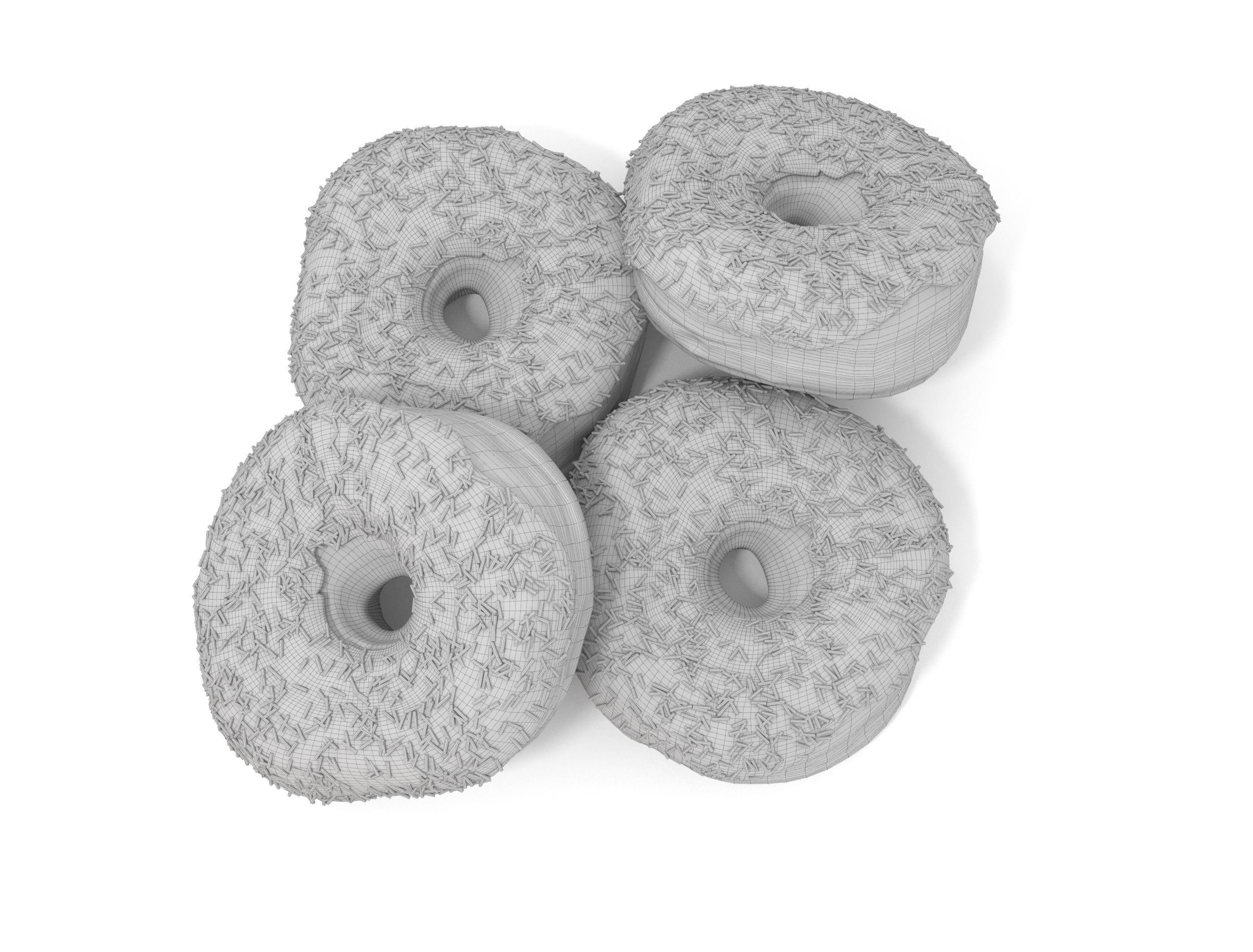 Donuts sprinkled 3D model_10