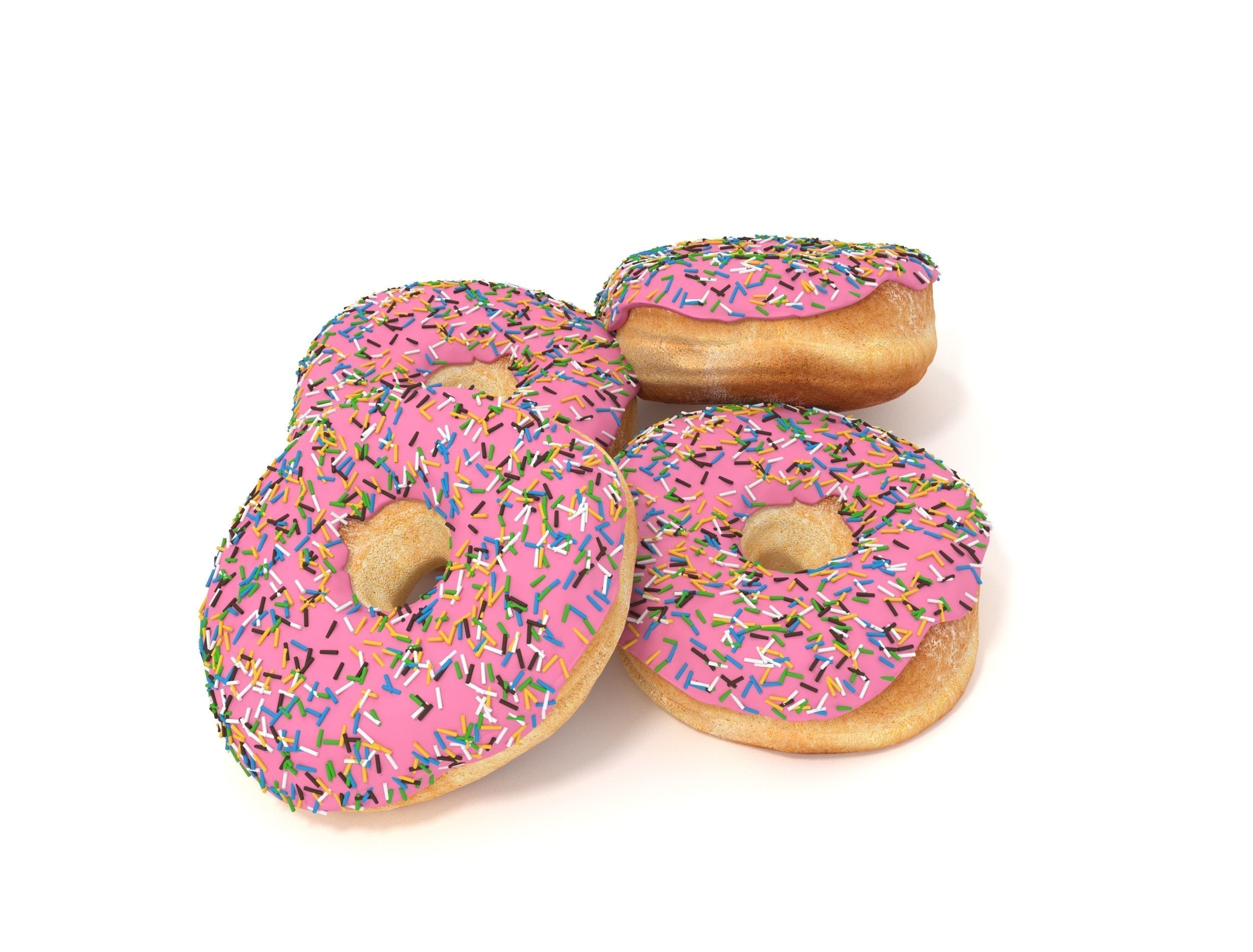 Donuts sprinkled 3D model_6