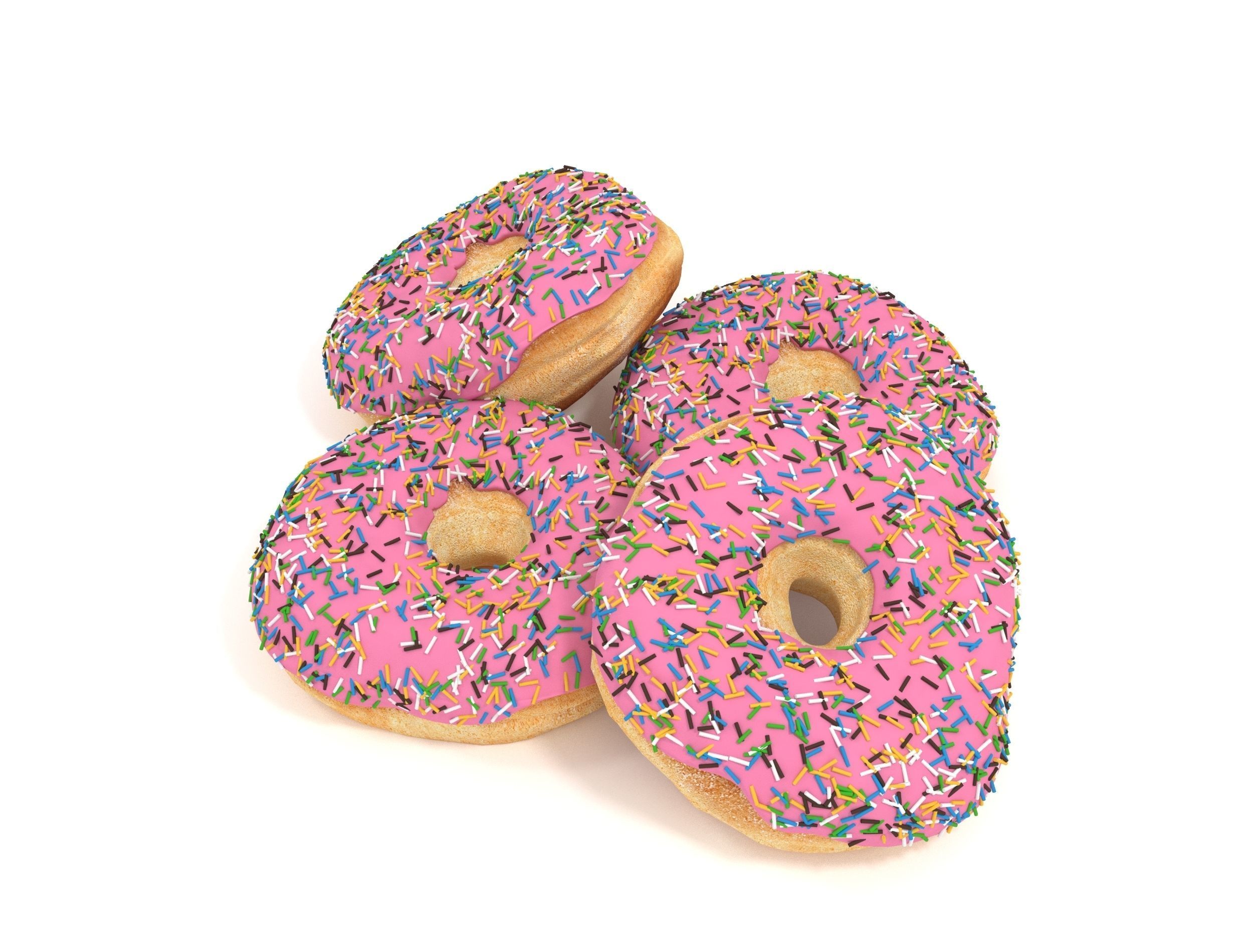 Donuts sprinkled 3D model_7
