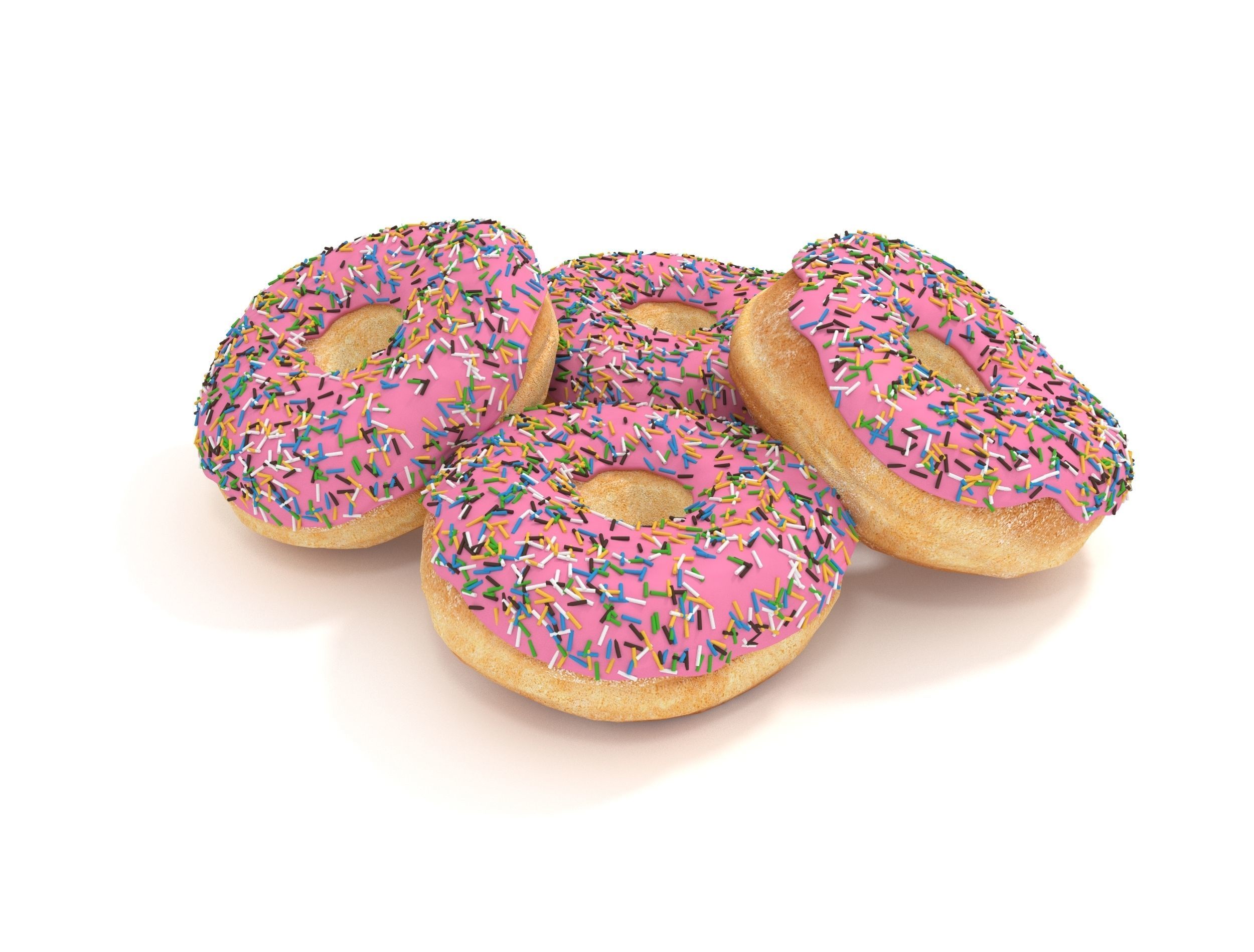 Donuts sprinkled 3D model_3