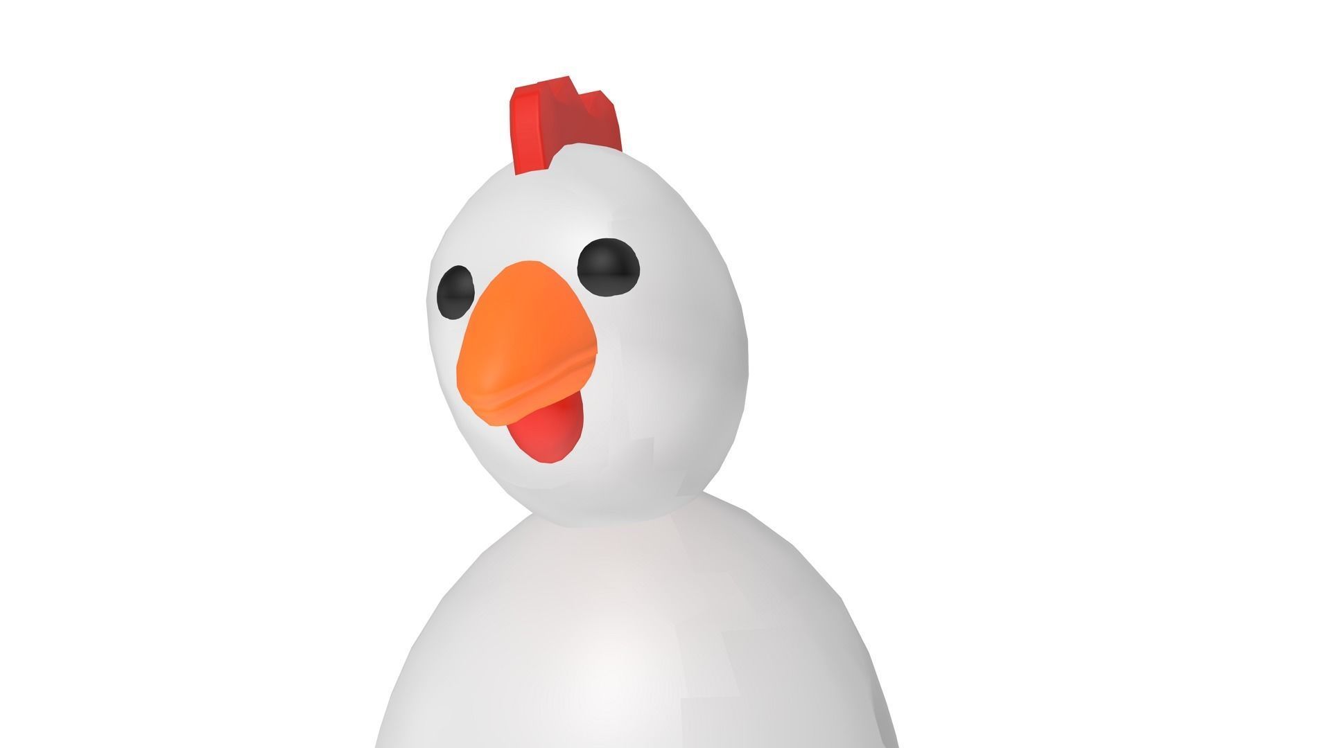 Cartoon Chicken - Rigged Free 3D model_4