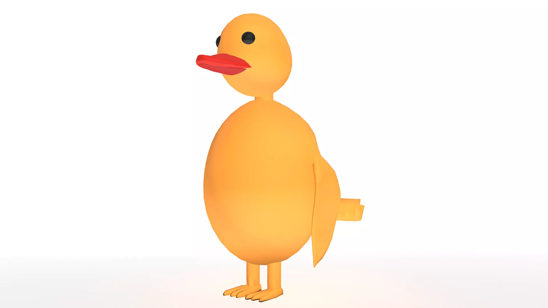 Cartoon Duck - Rigged Free 3D model_0
