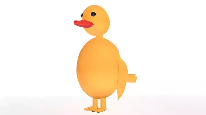 Cartoon Duck - Rigged