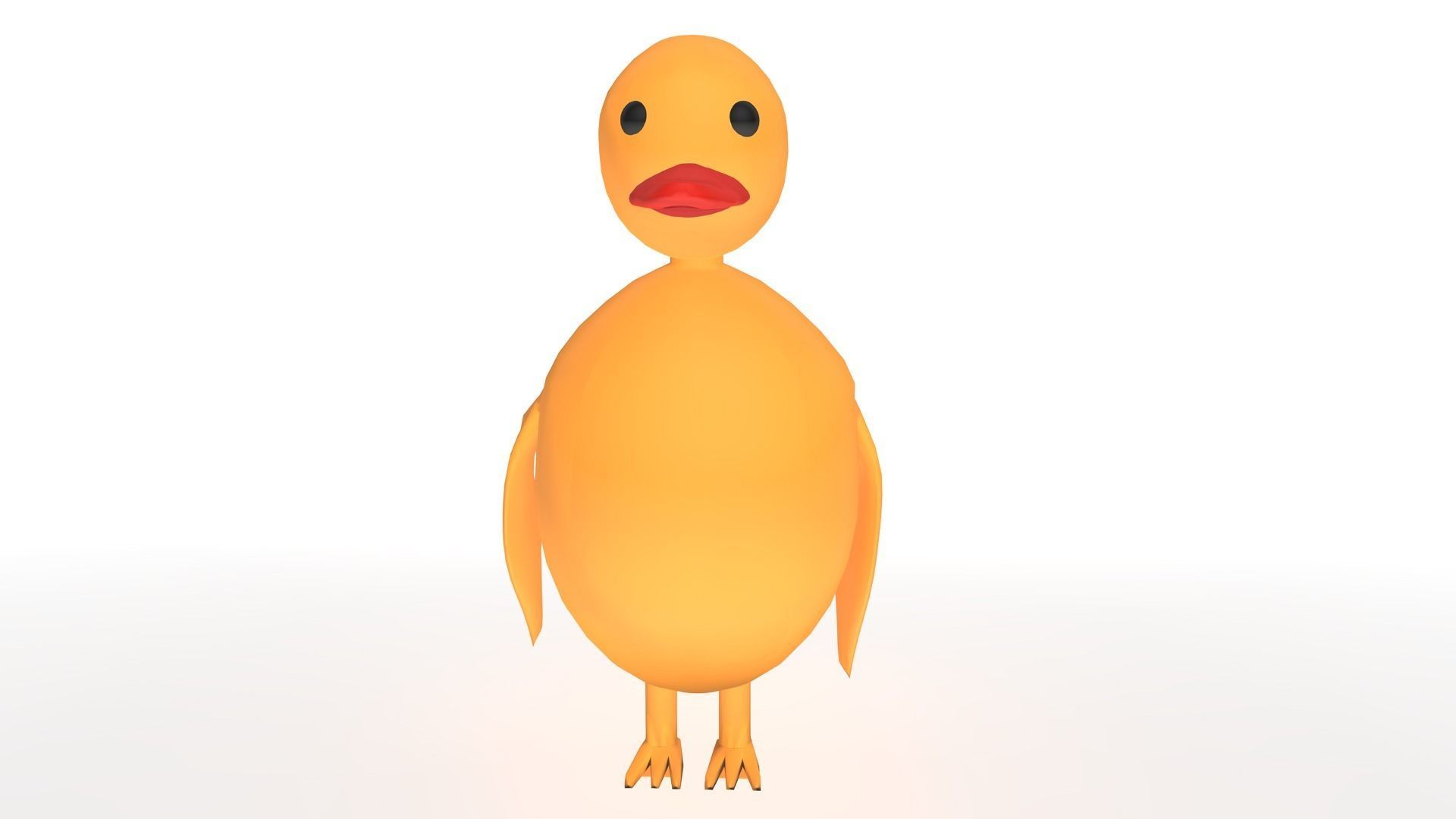 Cartoon Duck - Rigged Free 3D model_2