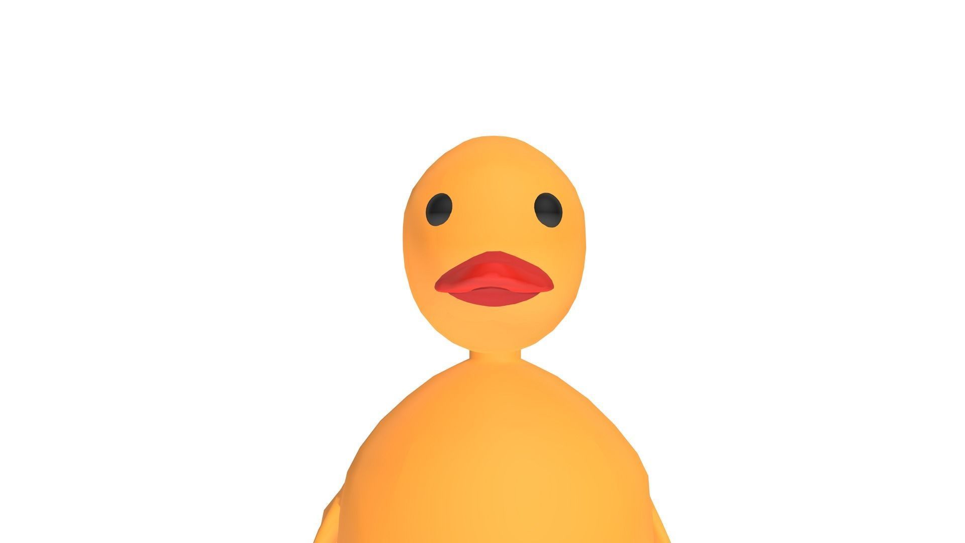 Cartoon Duck - Rigged Free 3D model_4
