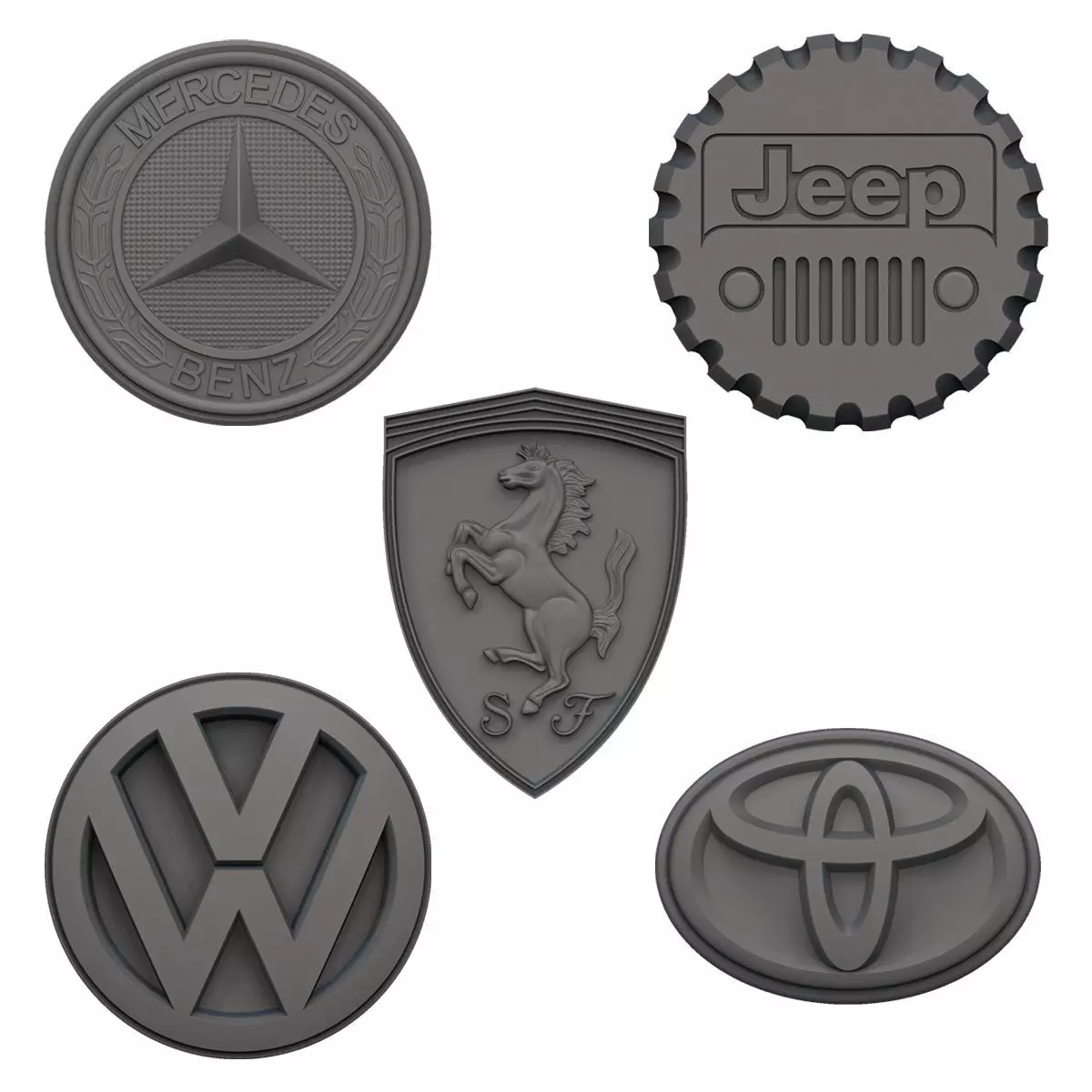 Car logo Fridge Magnets V1 3D print model_0