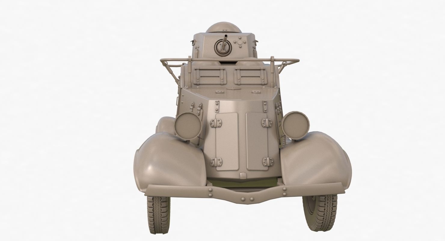 FAI M Armoured Car Clay VRay 3D model_28