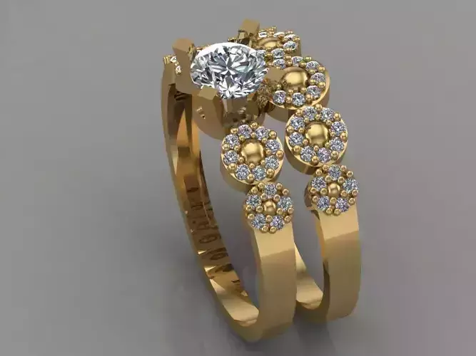 GC GOLD T044- Diamond ring 