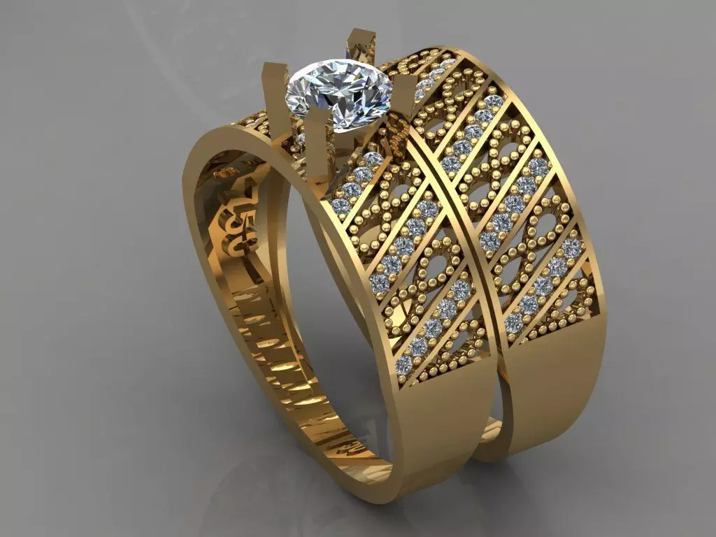 GC GOLD T046- Diamond ring 3D print model_0