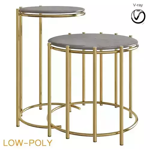 Messina Nesting Side Tables 3d model Low-poly 3D model