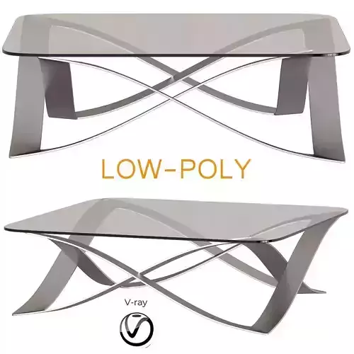 Minimalistic Glass Tables by Adi Fainer 3d model