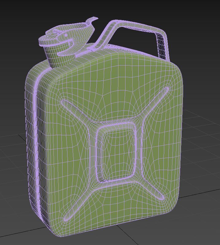 Set fuel cans PBR Low-poly 3D model_17