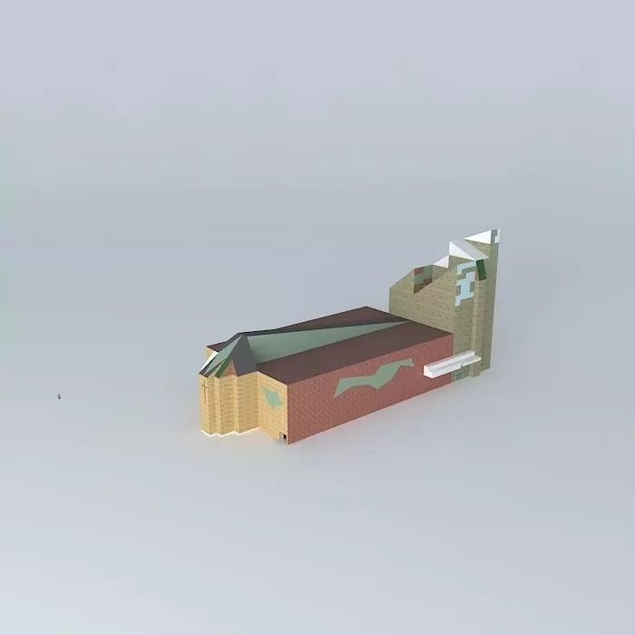 Modern Church Free 3D model
